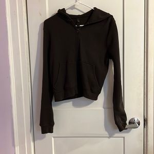 Skims dark brown Waffle Lounge Hoodie Size: Large